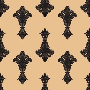damask floral  ornament in baroque style 