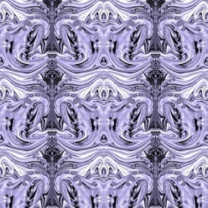 LNBT11 - Warrior's Stance Otherworldly Botanical in Violet Monochrome - 4 inch repeat