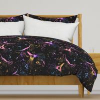 Cosmic kitten, large, pinks and blue