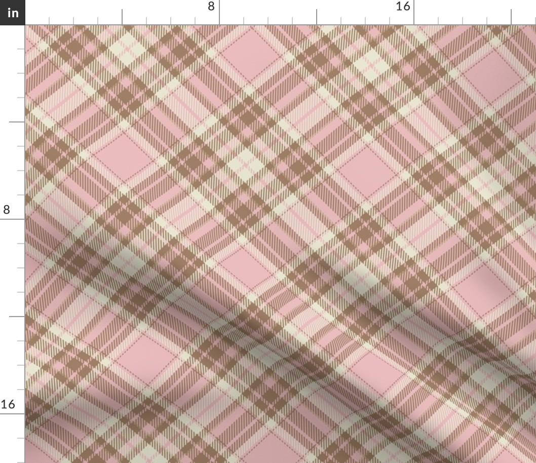 Delicate pink plaid fabric pattern for a wedding or Valentine's day.