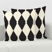 ( large ) Harlequin, geometric, diamond, black 