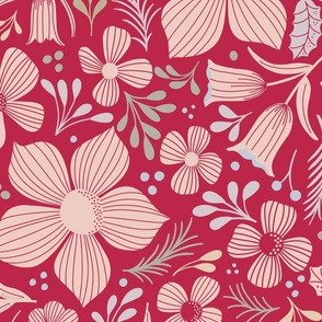 viva magenta florals (large)