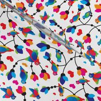 Retro colorful parrot bird pattern