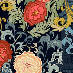 Victorian bouquet Homage to William Morris - L