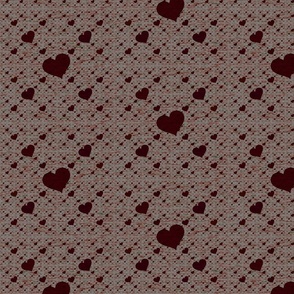 Antique Multi-Sized Hearts in Rosewood - Textured