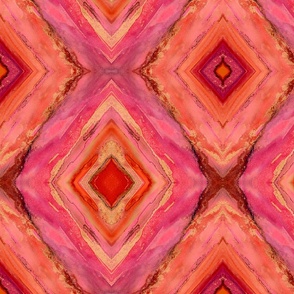 Tie Dye Boho Retro Pattern Pink Orange