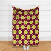 Maroon flower burst - Large scale