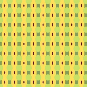 Dynamic dots and stripes bright polka dot green yellow maroon geo stripes home decor upholstery r91