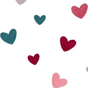 Valentines Hearts//White