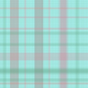 Soft Teal & Pink Plaid