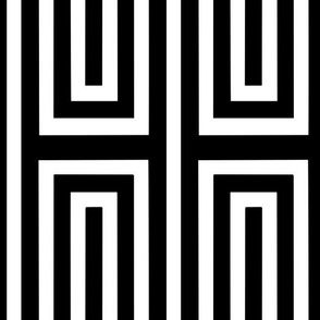 B&W Modern Rectangles Wallpaper - LG