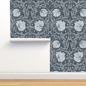 Pimpernel William Morris - 3293 large // slate gray and blue