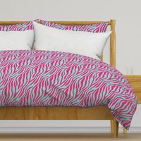 1404 large - Zebra Stripes - Aqua and Hot Pink