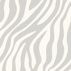1403 large - Zebra Stripes - Greige and Cream