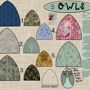 5 Owls to Cut and Sew!