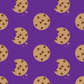 Chocolate Chip Cookies and Bites Crumbs Purple 