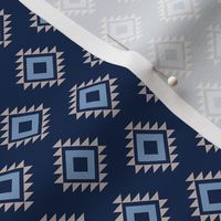 aztec diamonds navy small scale