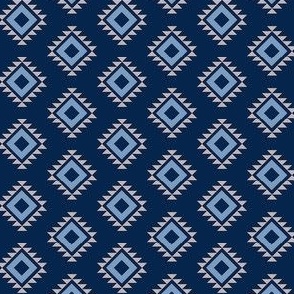 aztec diamonds navy small scale