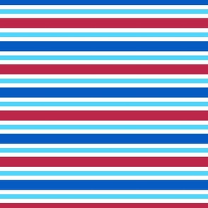 Horizontal Stipes, Red White and Blue - Faded Glory Collection