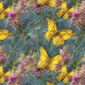 1545 medium - Yellow Butterflies