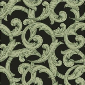 victorian ornament in damask style like Morris