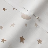 Creamy night dreams - watercolor neutral earthy boho moons and stars - night sky for babies nursery b090-6