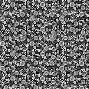  Hope- Nature meets Science- Sunflower Garden Paradise- Black and White- Small Scale