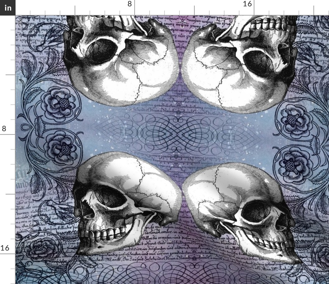 Skull Rose in Lavender (TIF)