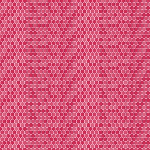 Viva Magenta Monochrome Hexagon Geometric White Grid