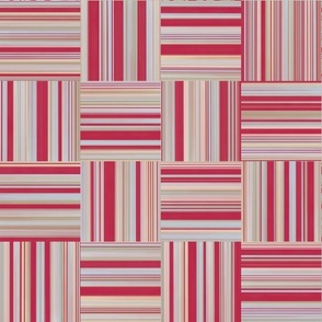 Striped Check Pattern 09 M - Ignite - Multicolored Brushstrokes - Geometric Painted Pattern By 3H-Art Oda - All Colors Of The Ignite Pantone Color Palette - Viva Magenta - Pale Dogwood - Gray Sand - Gray Lilac - Pale Khaki - Fields Of Rye - Agate Gray - P