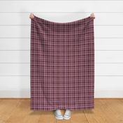 (small scale) checkered plaid with violet and brown