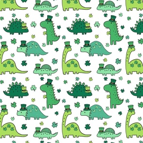 Medium Scale - Lucky Dinos Bright Green White BG