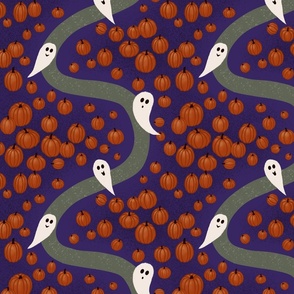 Pumpkin Path Ghosts - purple