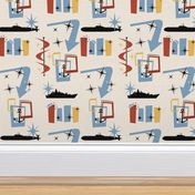 midcentury Navy / sixties military  ships  wallpaper