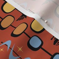 Atomic army wallpaper / midcentury modern tanks