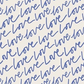 small Words of Love in Cobalt Blue Valentines Day