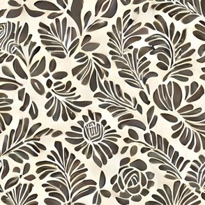 brown floral pattern