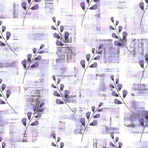 Naturecore rustic farmhouse Lavender crosshatched squares