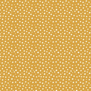 Doodle Dots on Mustard - Small