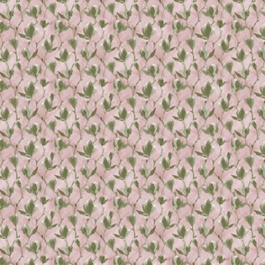 Magnolia - Olive on Pink (Tiny Scale)