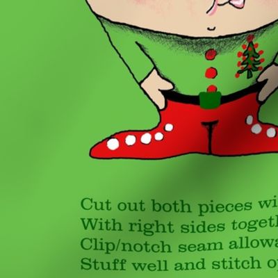 Christmas / Holiday Elf Dollie Doll cut and sew