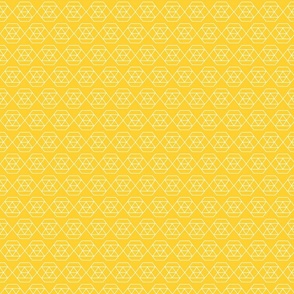 (M) Honeycomb geometric bright yellow