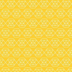 (L) Honeycomb geometric bright yellow