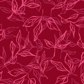 Pretty Viva Magenta leaves and branches in Shades