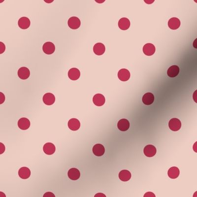 Viva magenta polkadots on pale dogwood