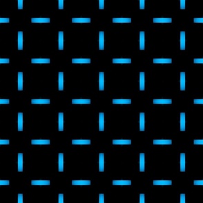NOT SO CROSSED - BLACK AND BRIGHT BLUE GRADIENT