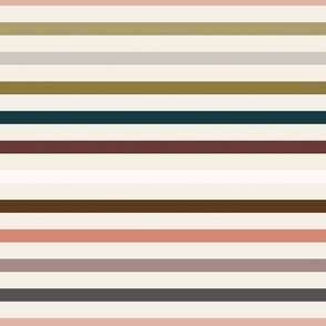 Stripe - Opera Calm - Multicolor  on Cream