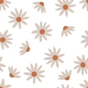 Daisy Floral on White