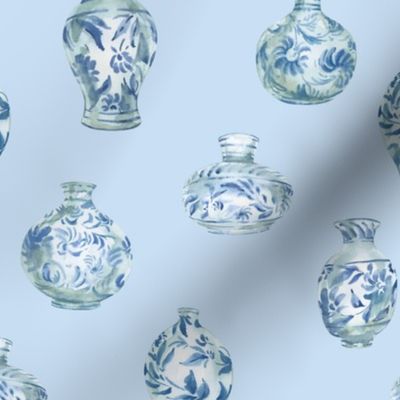 Blue porcelain Chinese vase 