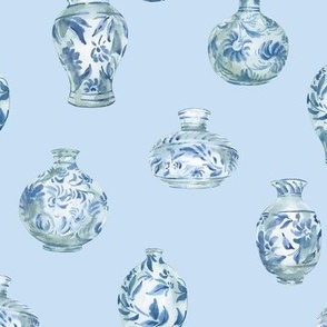 Blue porcelain Chinese vase 